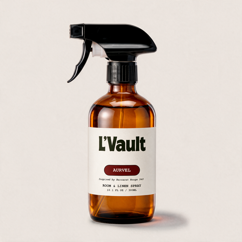 AURVEL inspired by Baccarat Rouge 540 · room and linen spray 300ml packshot · Room & Linen Spray